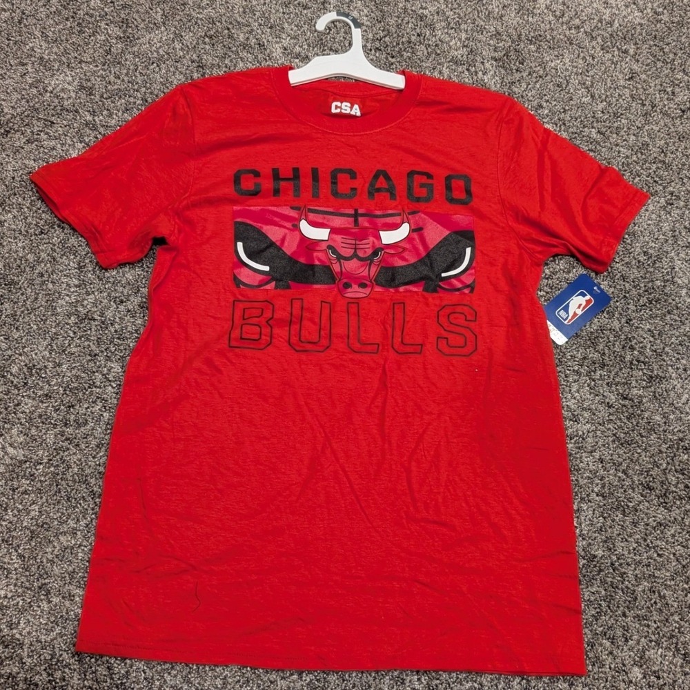 CSA Chicago Bulls T-Shirt Mens Medium Red NWT NBA Graphic Tee Short Sleeve